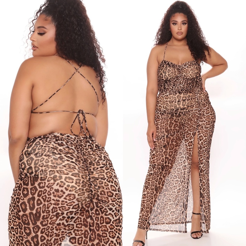 Fashion nova cheetah maxi dress plus size
